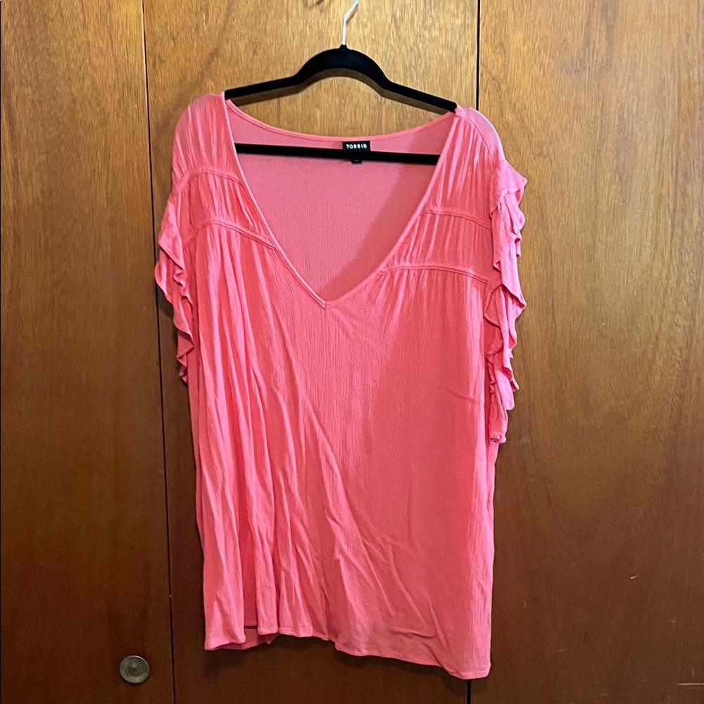 Torrid ruffle sleeve top